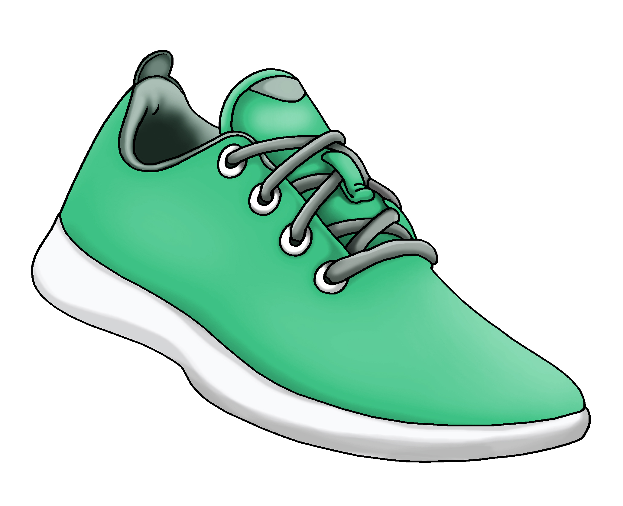 green shoe clipart