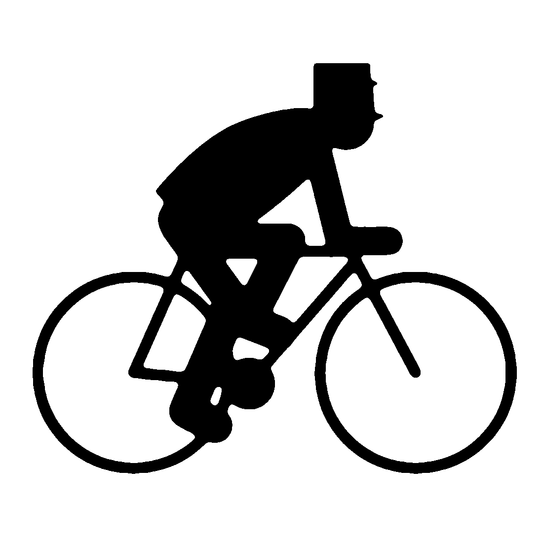 cycling man silhouette