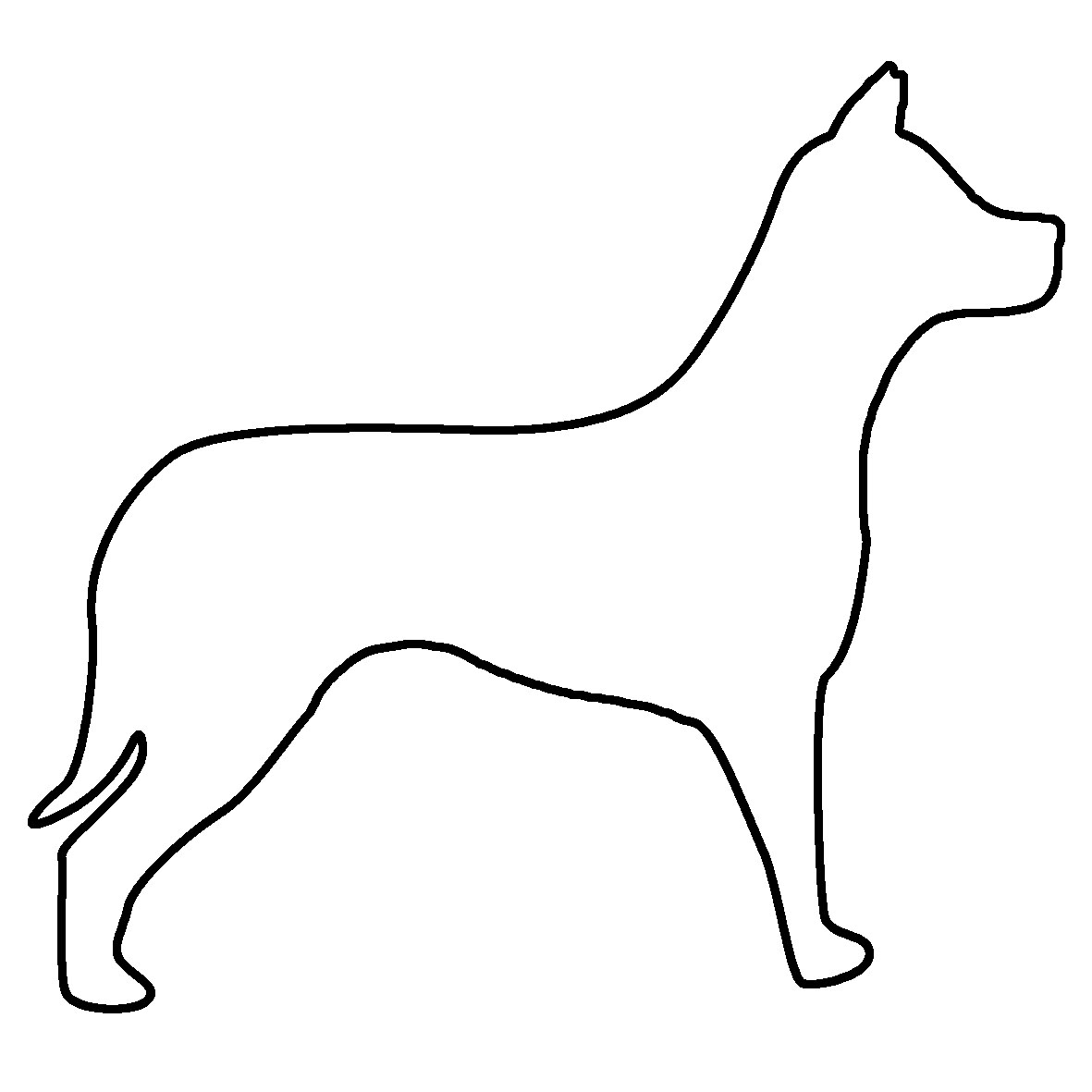 dog outline clipart