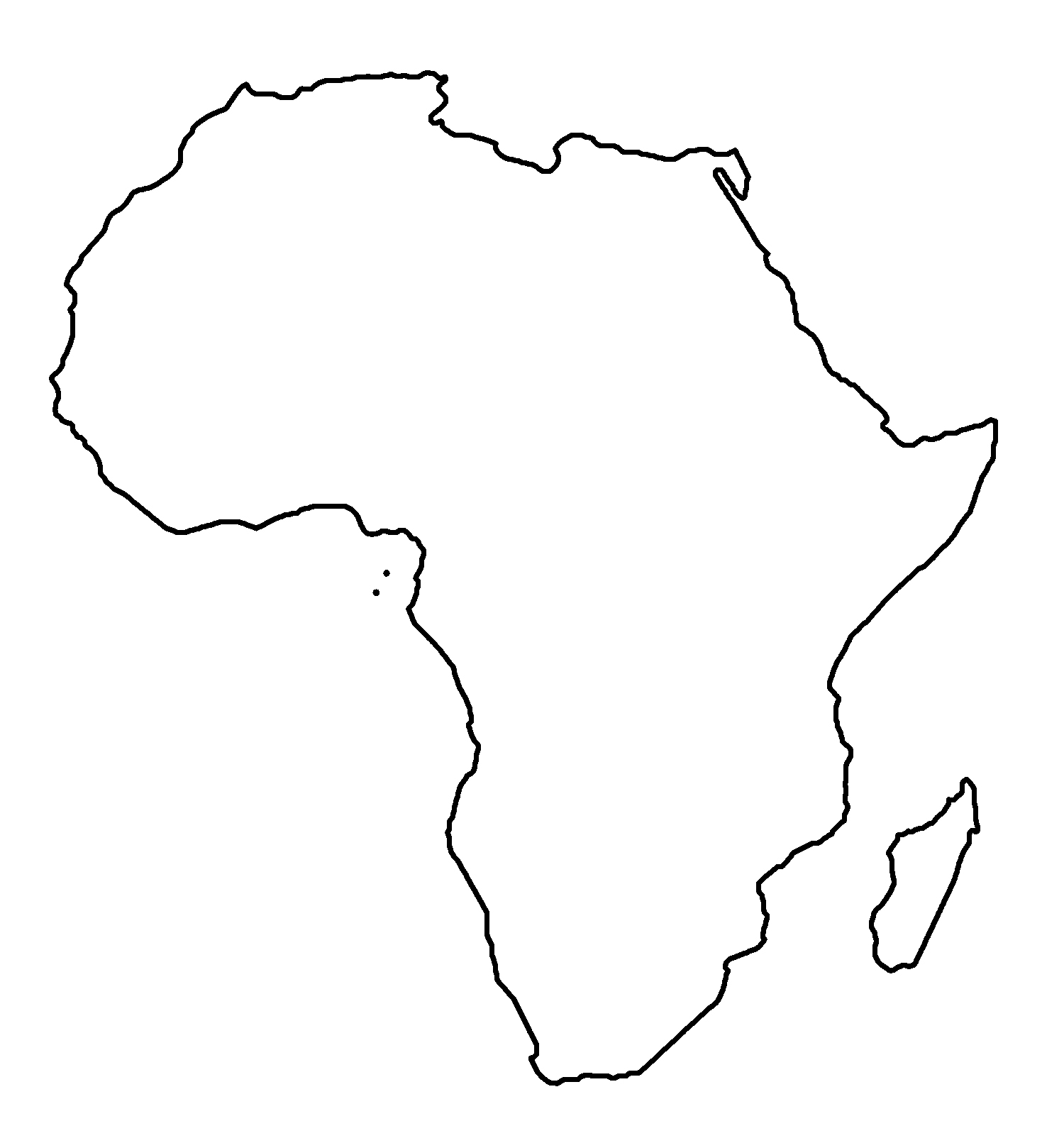 Draw The Outline Map Of Africa