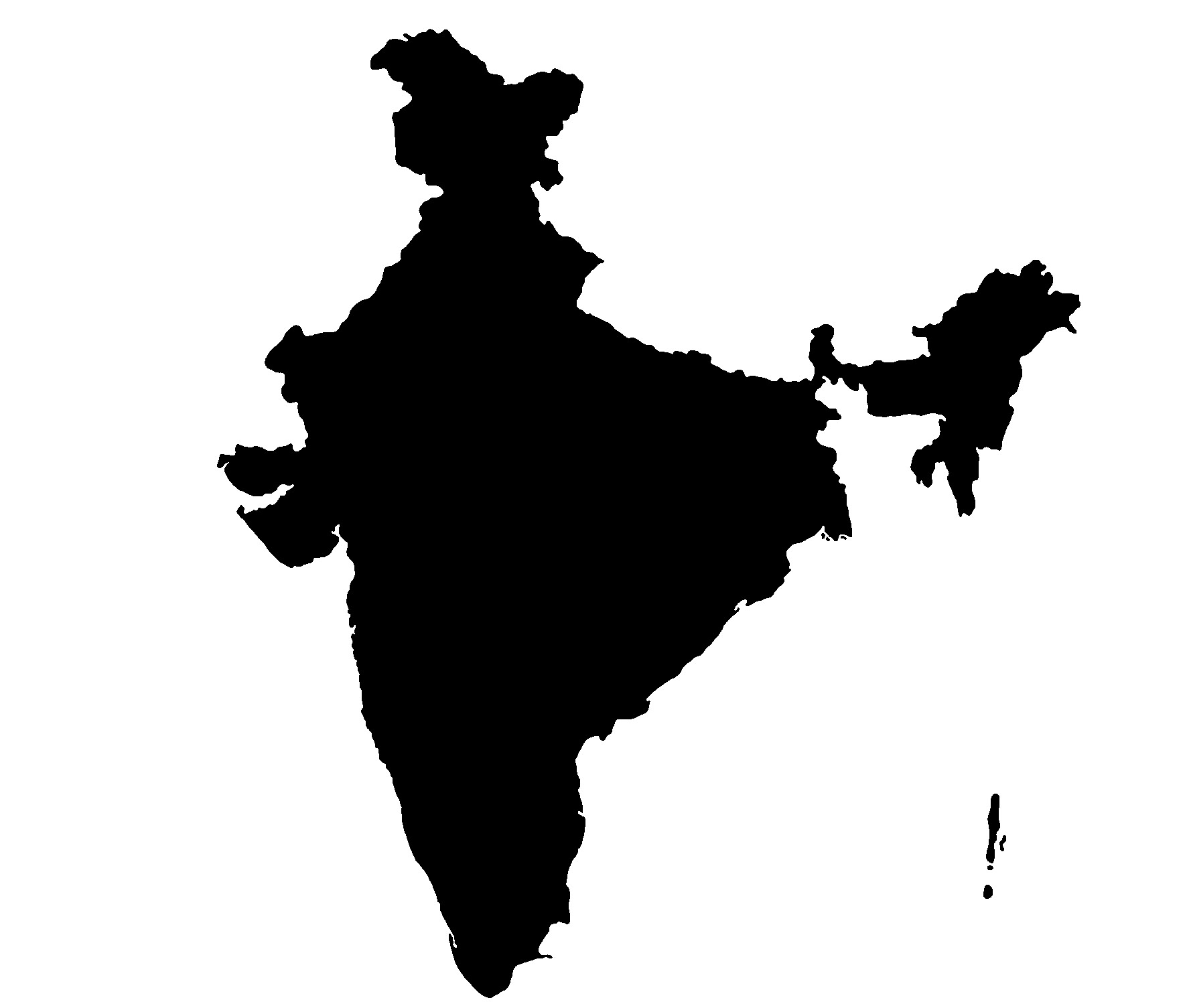 india map silhouette