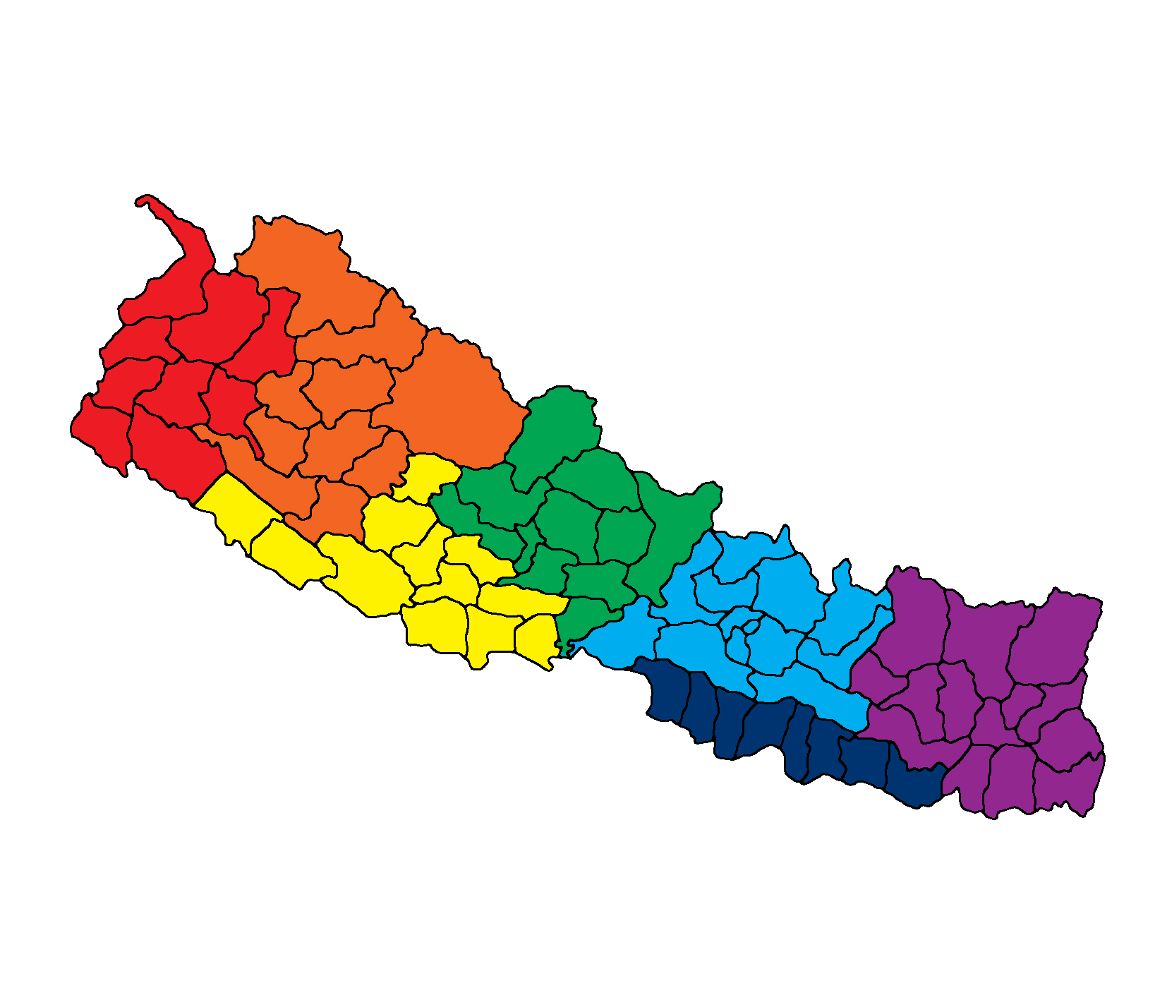 seven province map of nepal