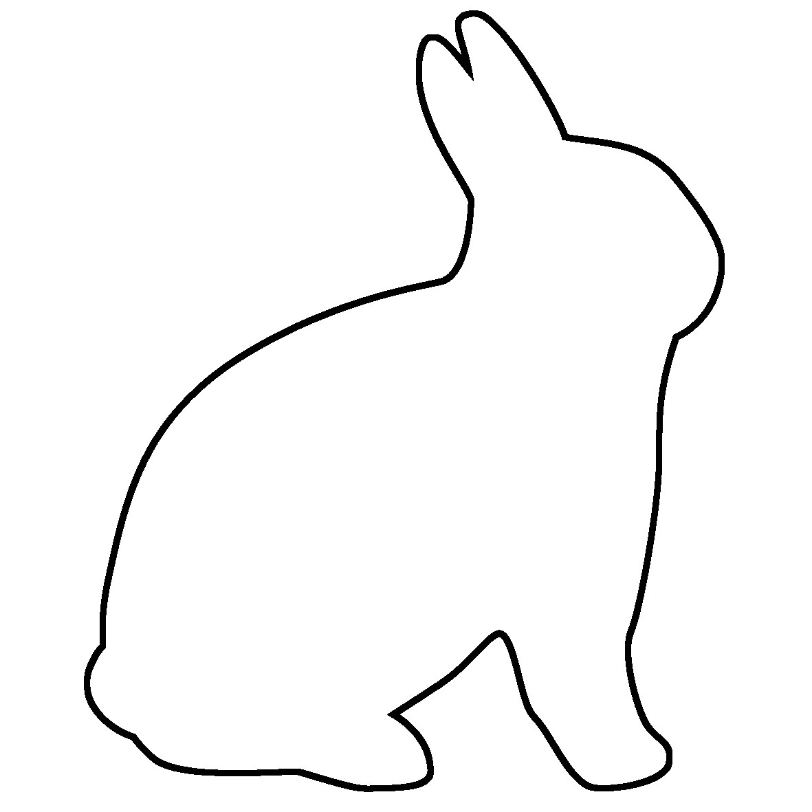 rabbit outline clipart