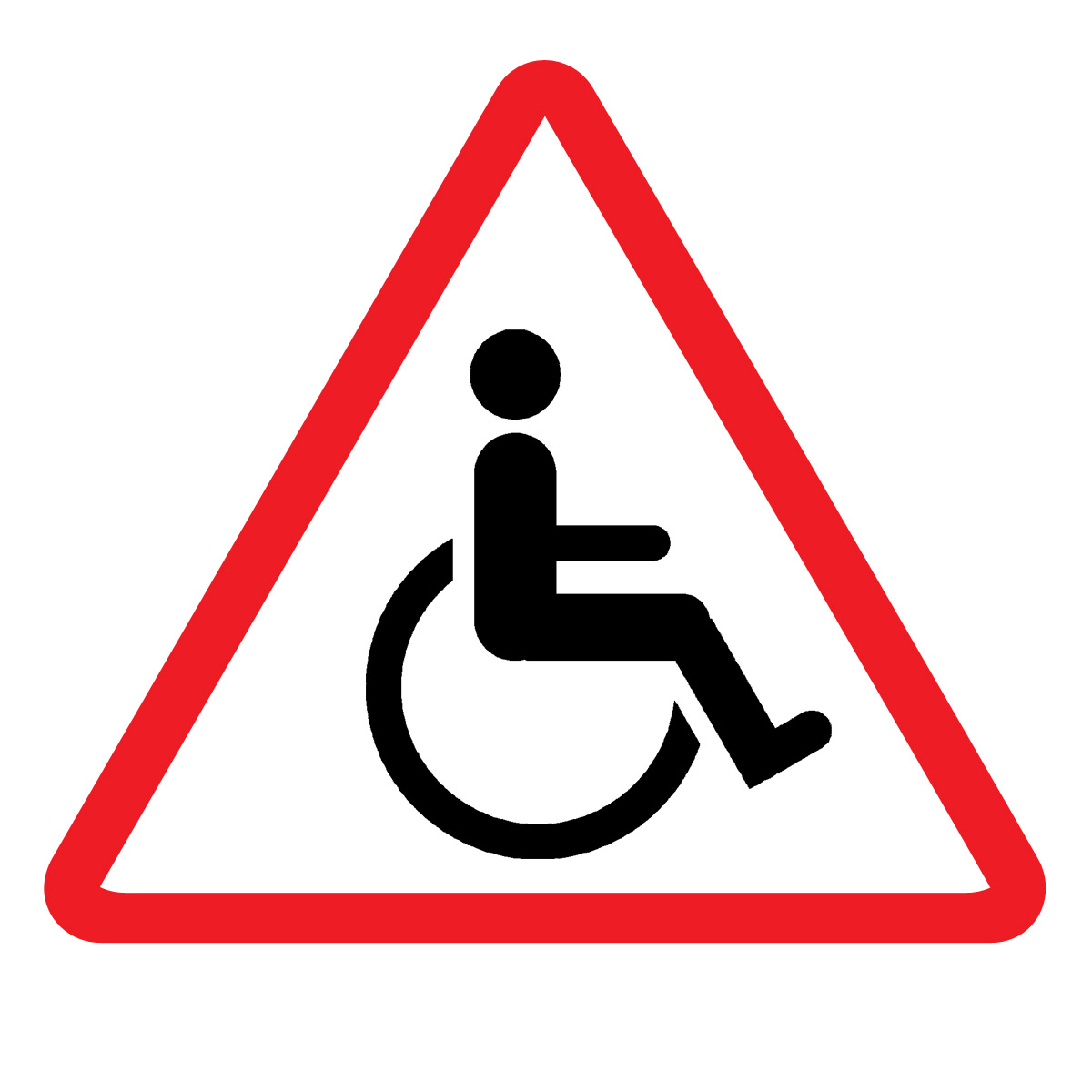 wheelchair road sign
