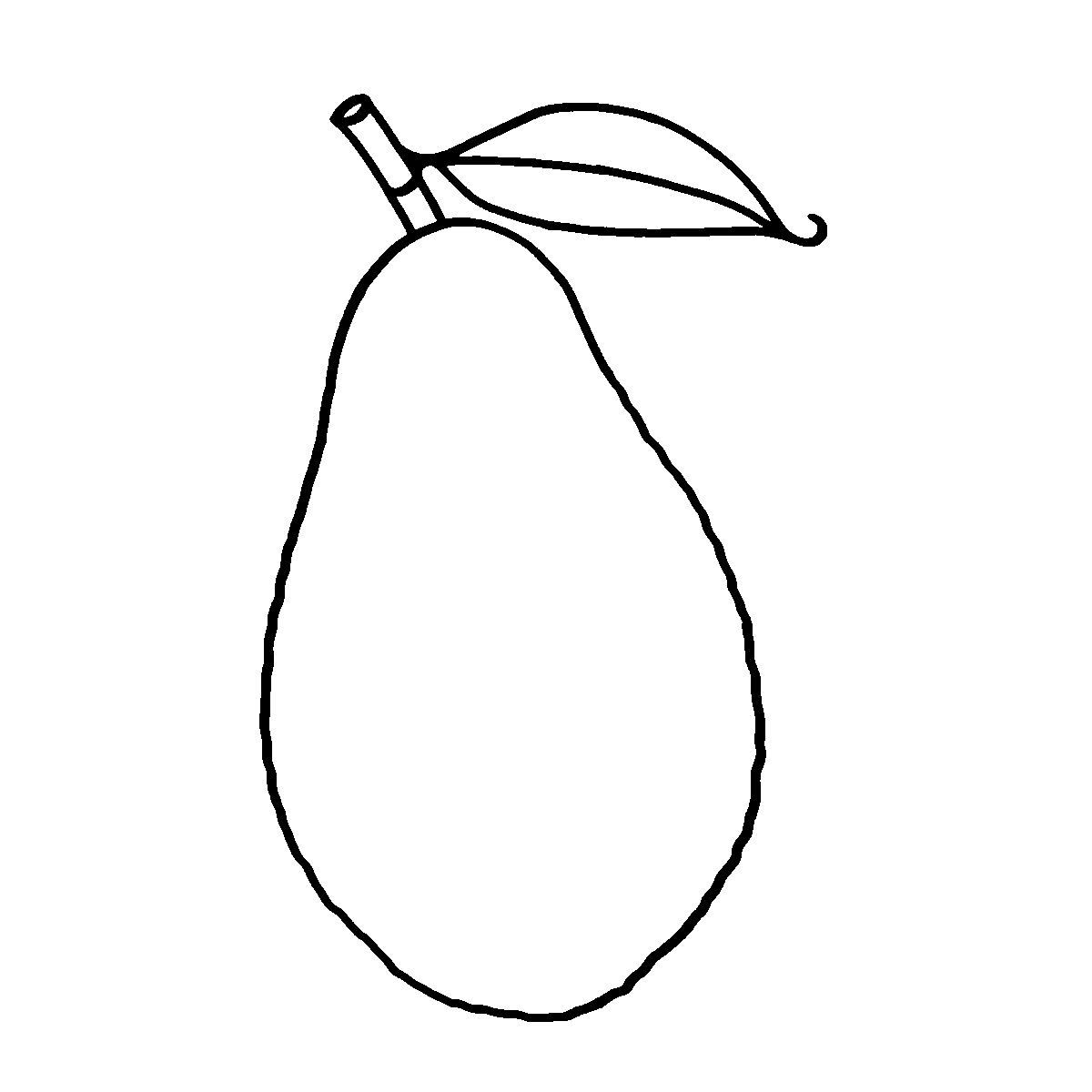 avocado outline clipart