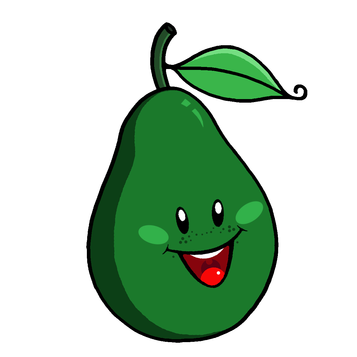Avocado Cute Cartoon Clipart Nepal