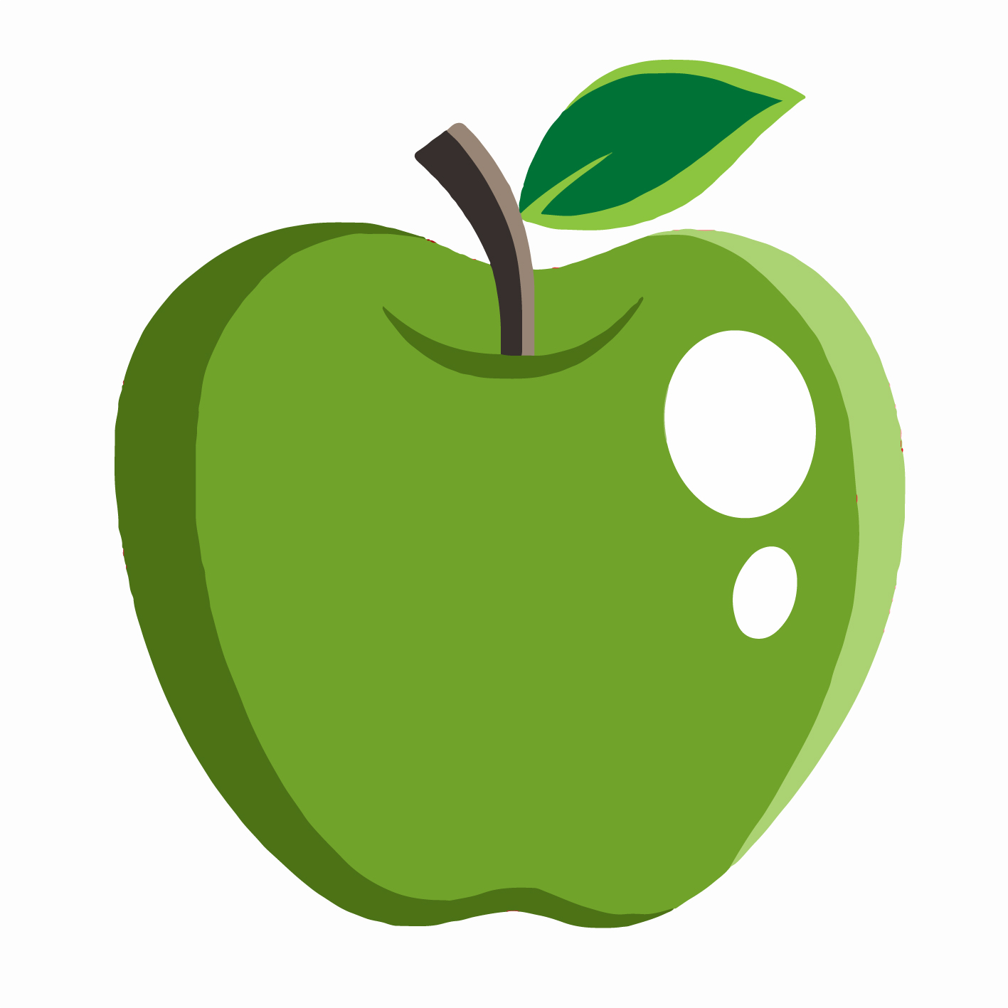 green apple clipart illustration drawing picture