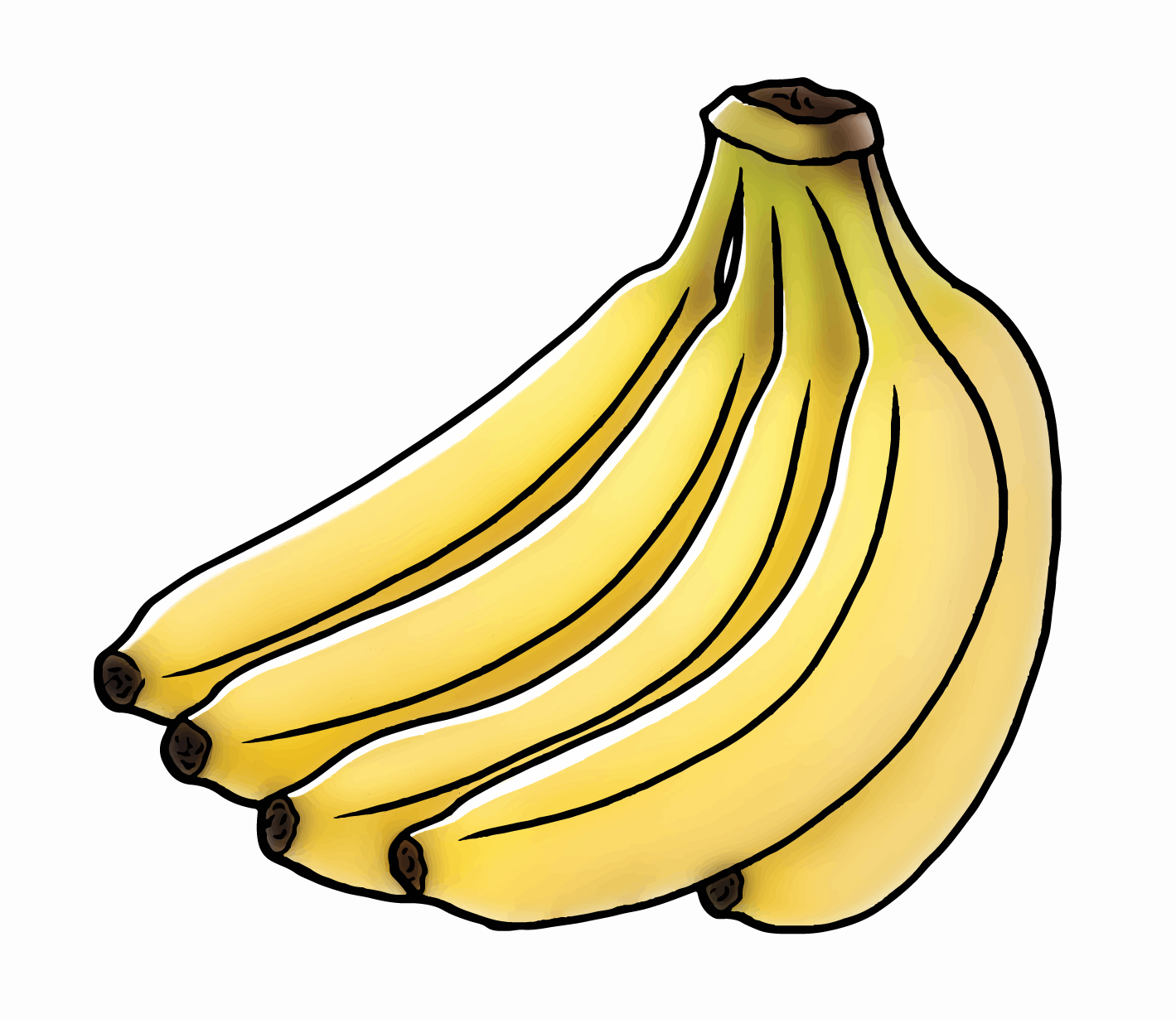 banana clipart picture drawing illustration
