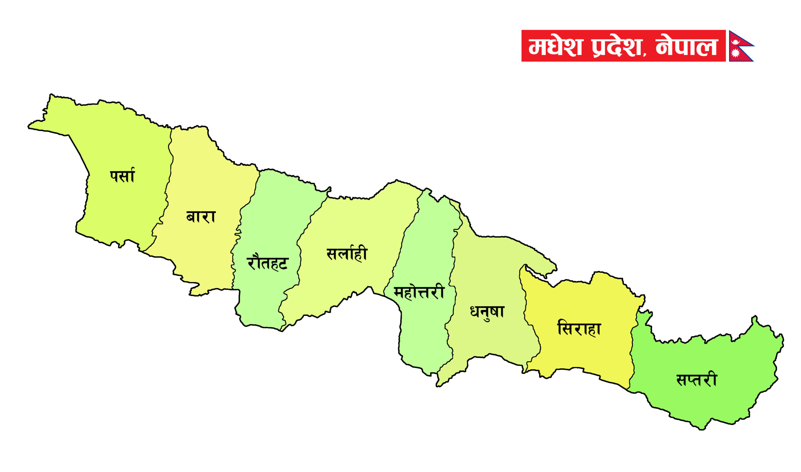 Map of Madhesh Pradesh Nepal