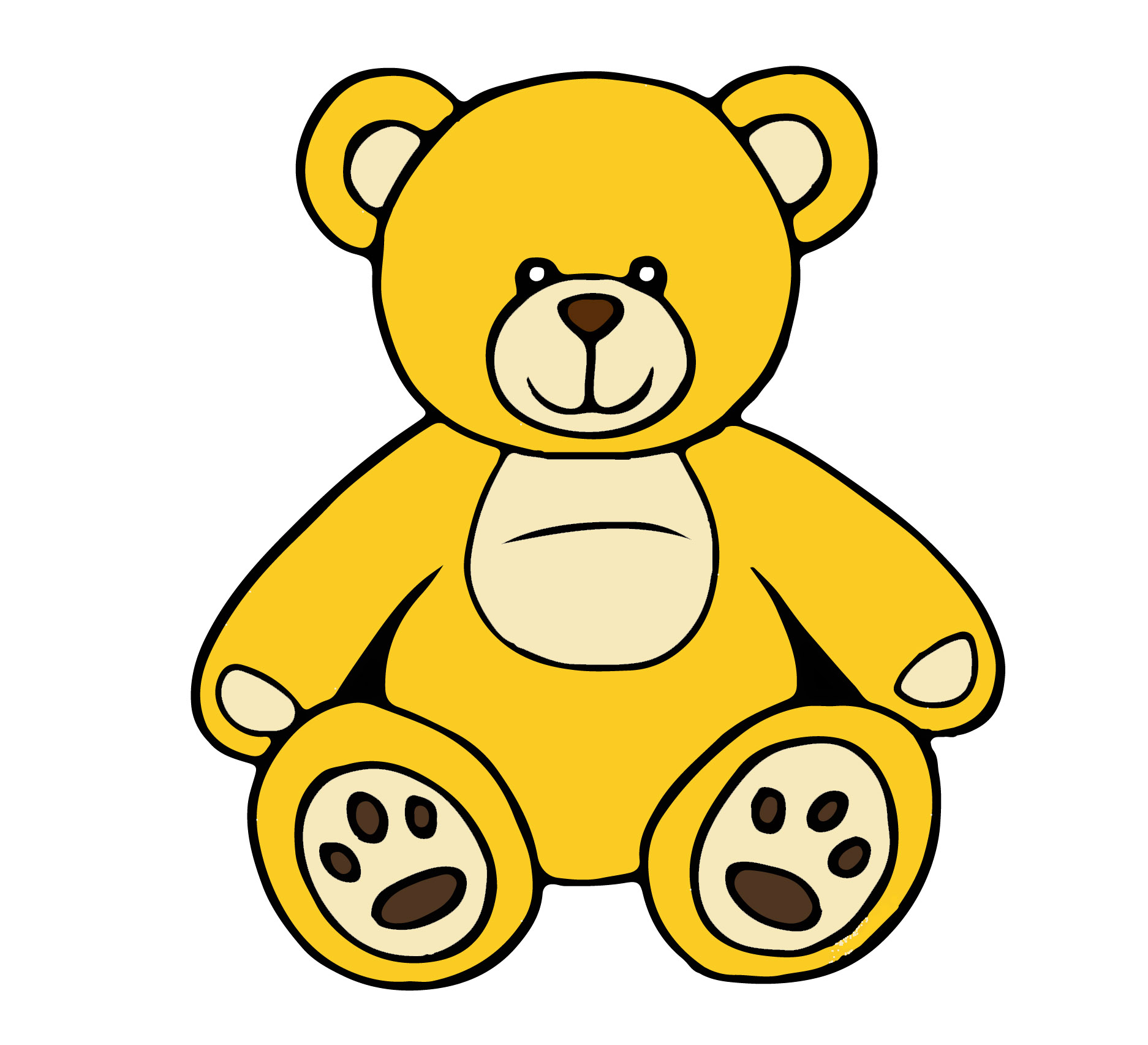 yellow teddy bear clipart