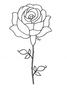 Rose cartoon clipart black and white free download | Clipart Nepal