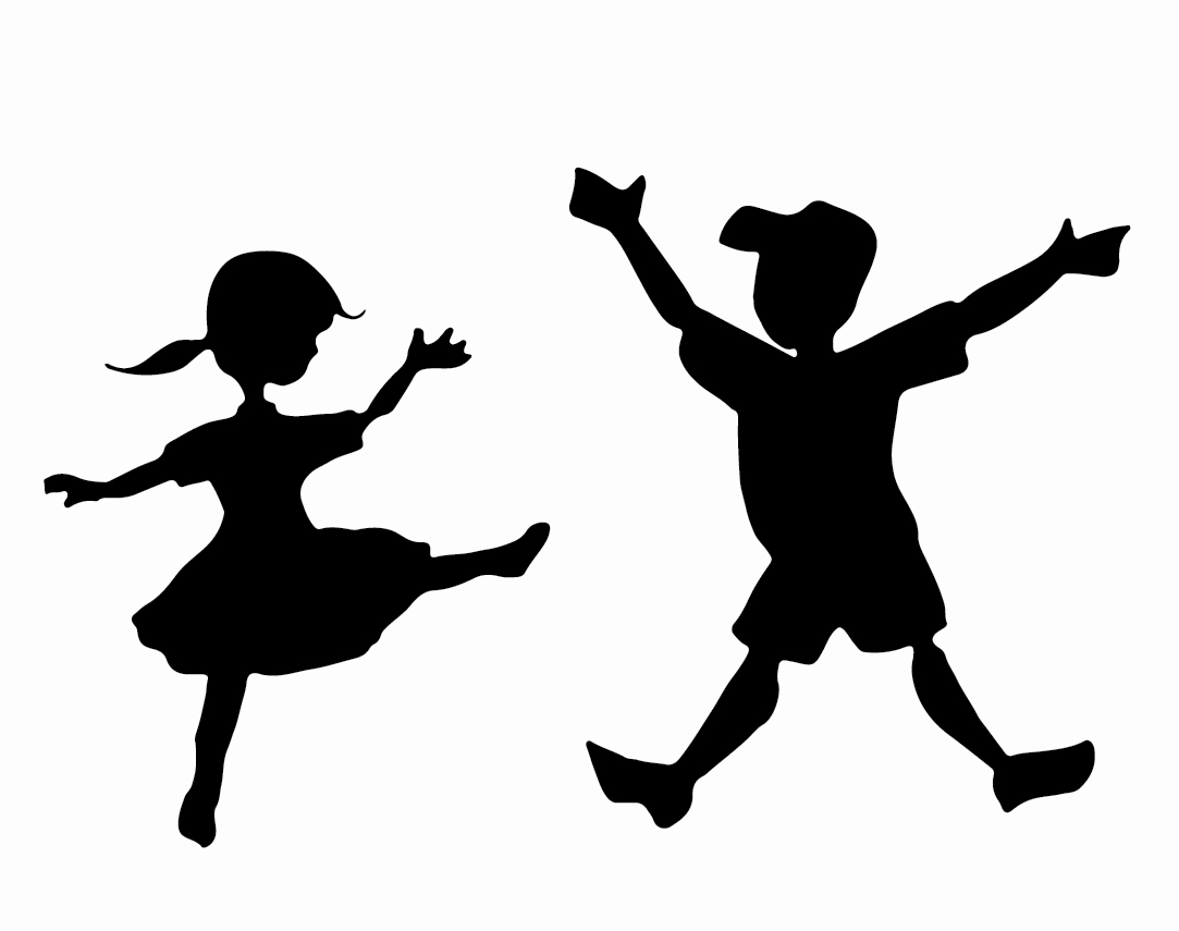 Boy Girl dancing silhouette