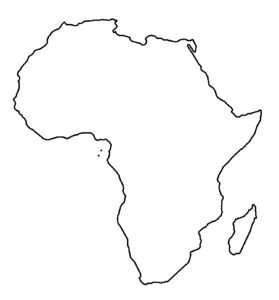 Outline map of Africa | Clipart Nepal