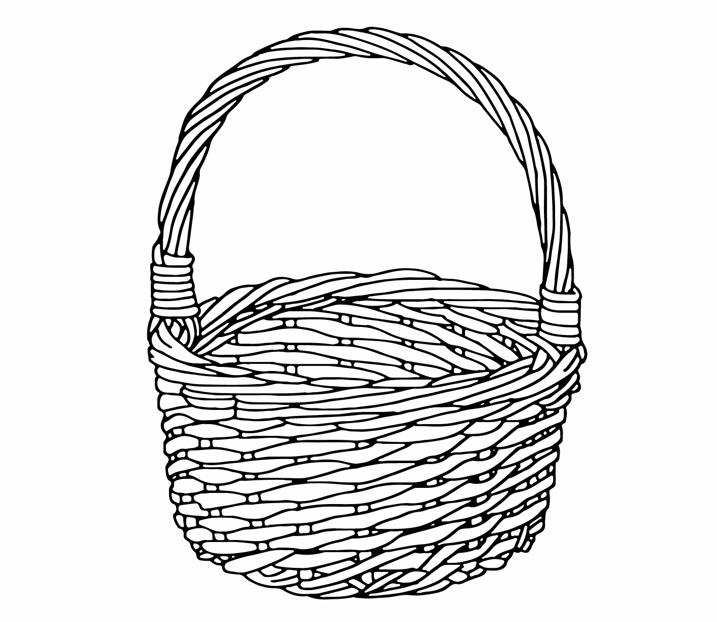 bamboo basket clipart illustration drawing picture