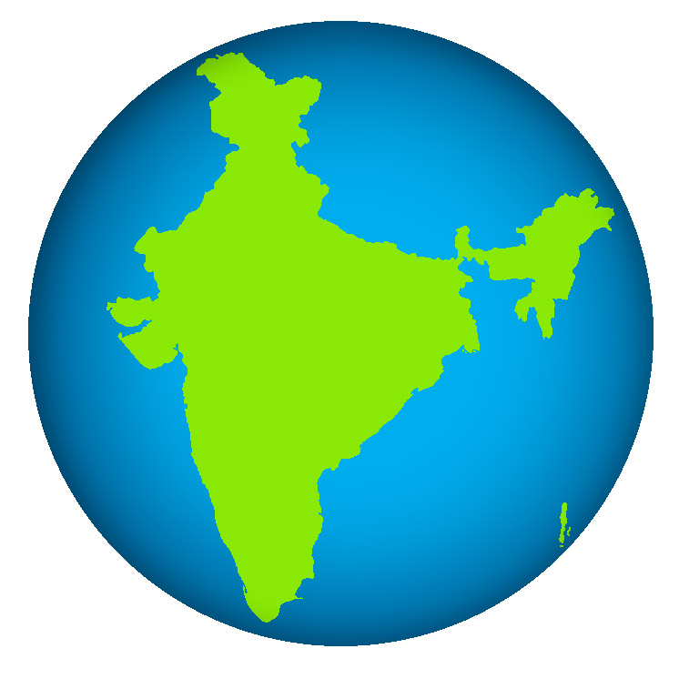 India map clipart. Map of India.