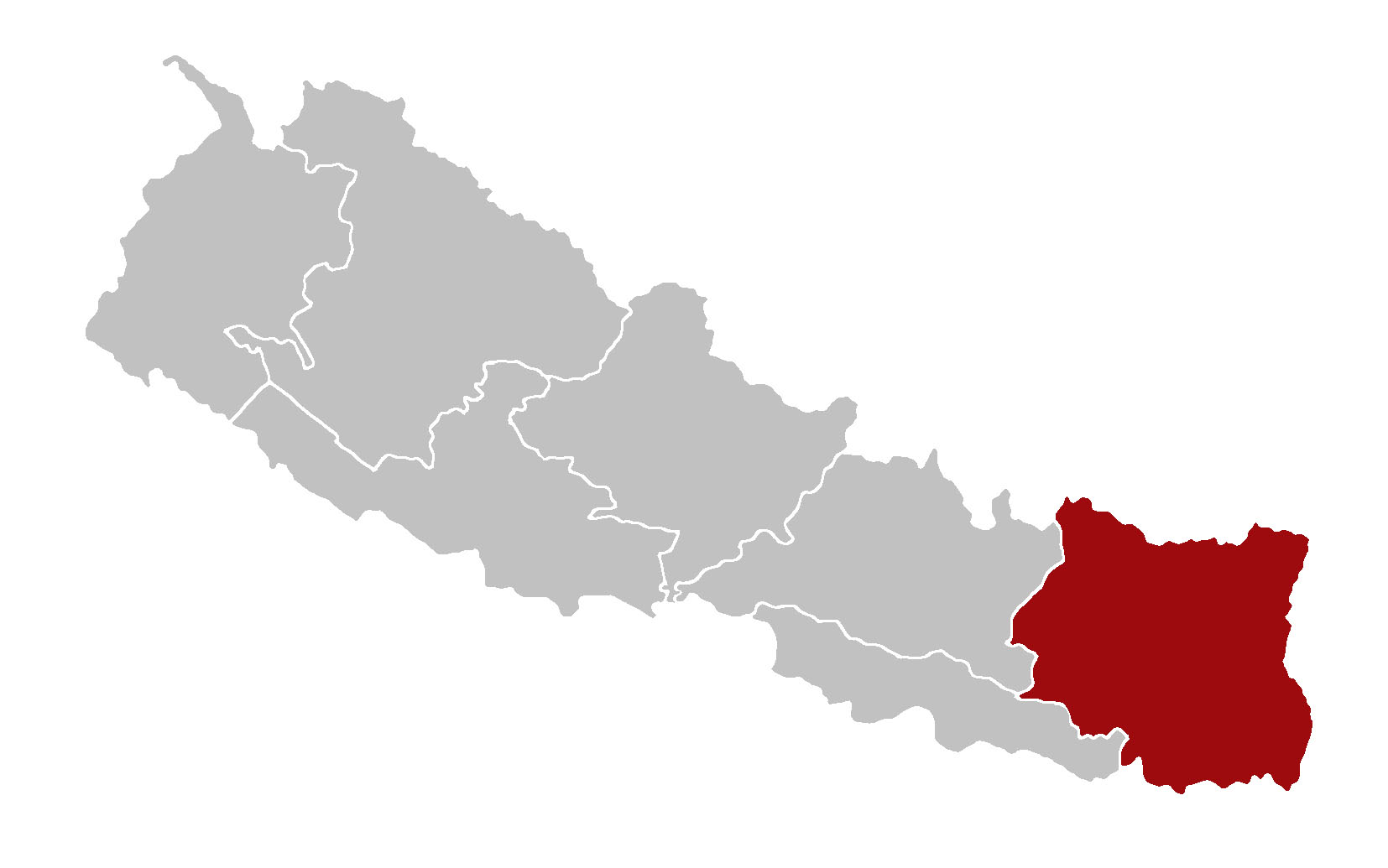 Koshi Pradesh Map of Nepal