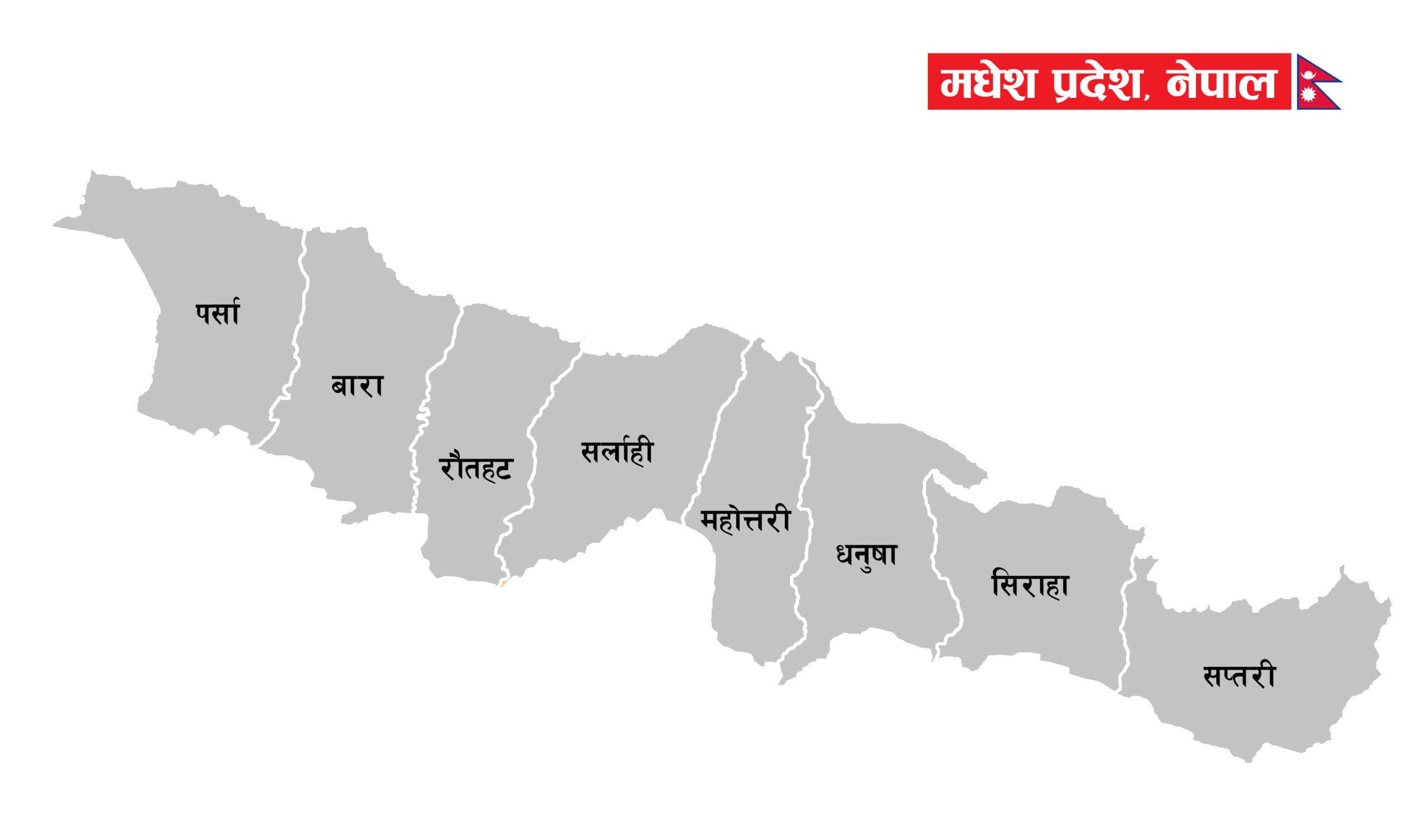 Map of Madhesh Province Nepal