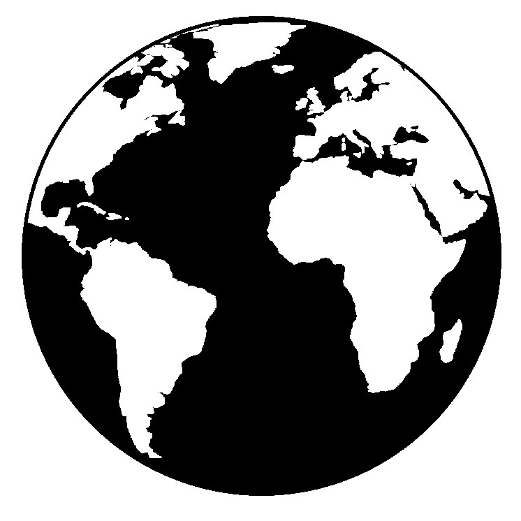 Map of world silhouette clipart design