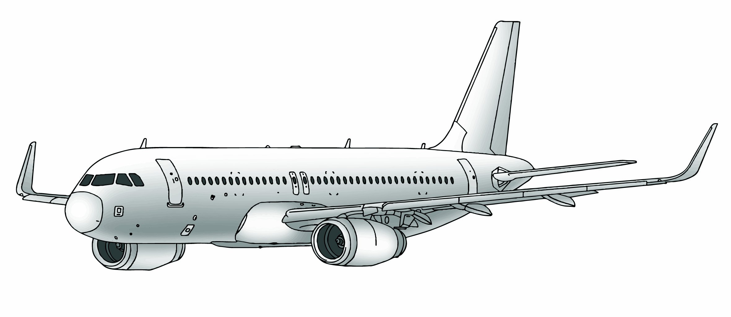 airbus a320 illustration design clipart drawing