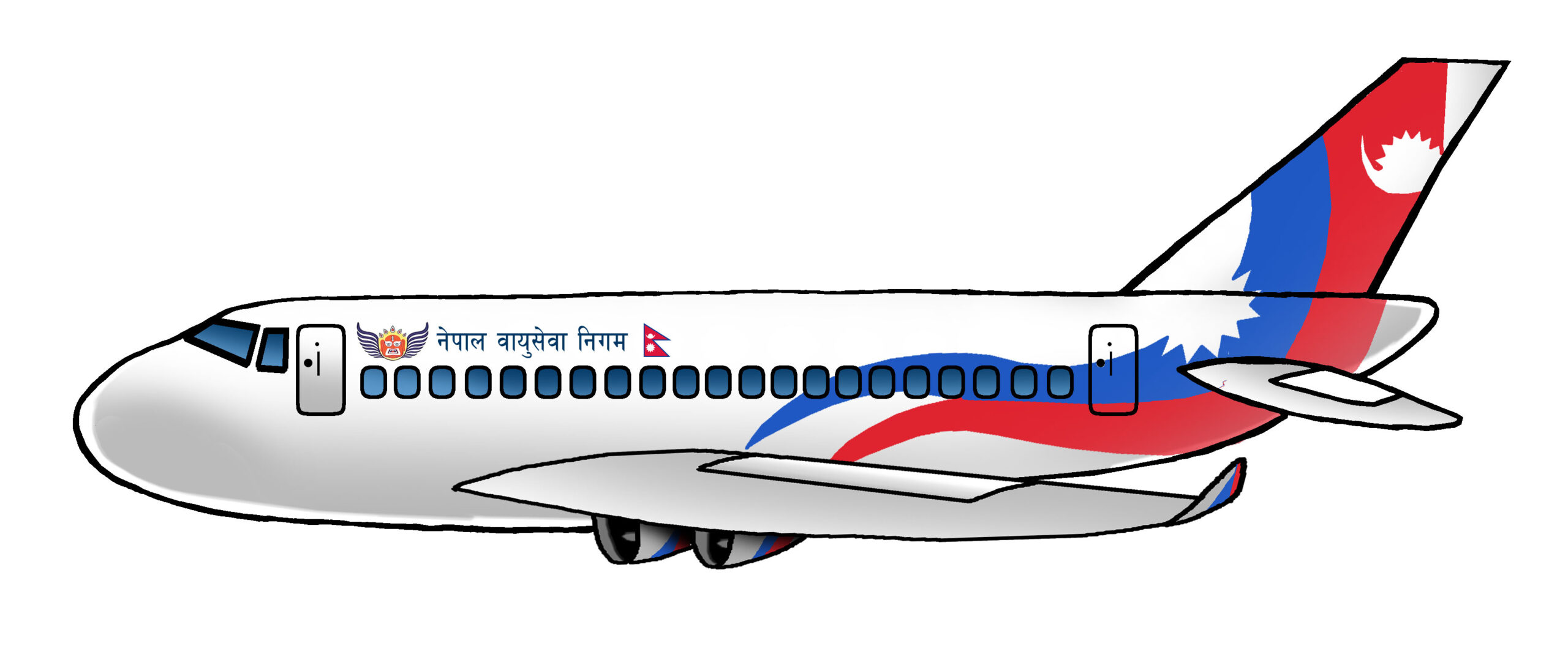 nepal airlines drawing