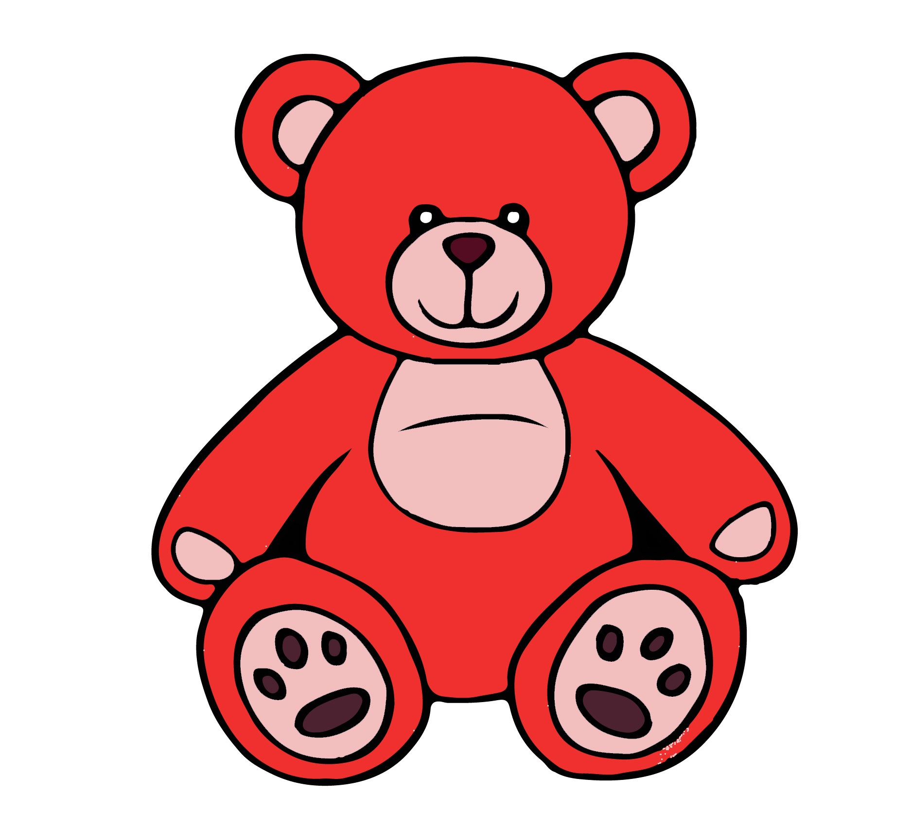 Red Teddy Bear Cartoon Clipart Nepal