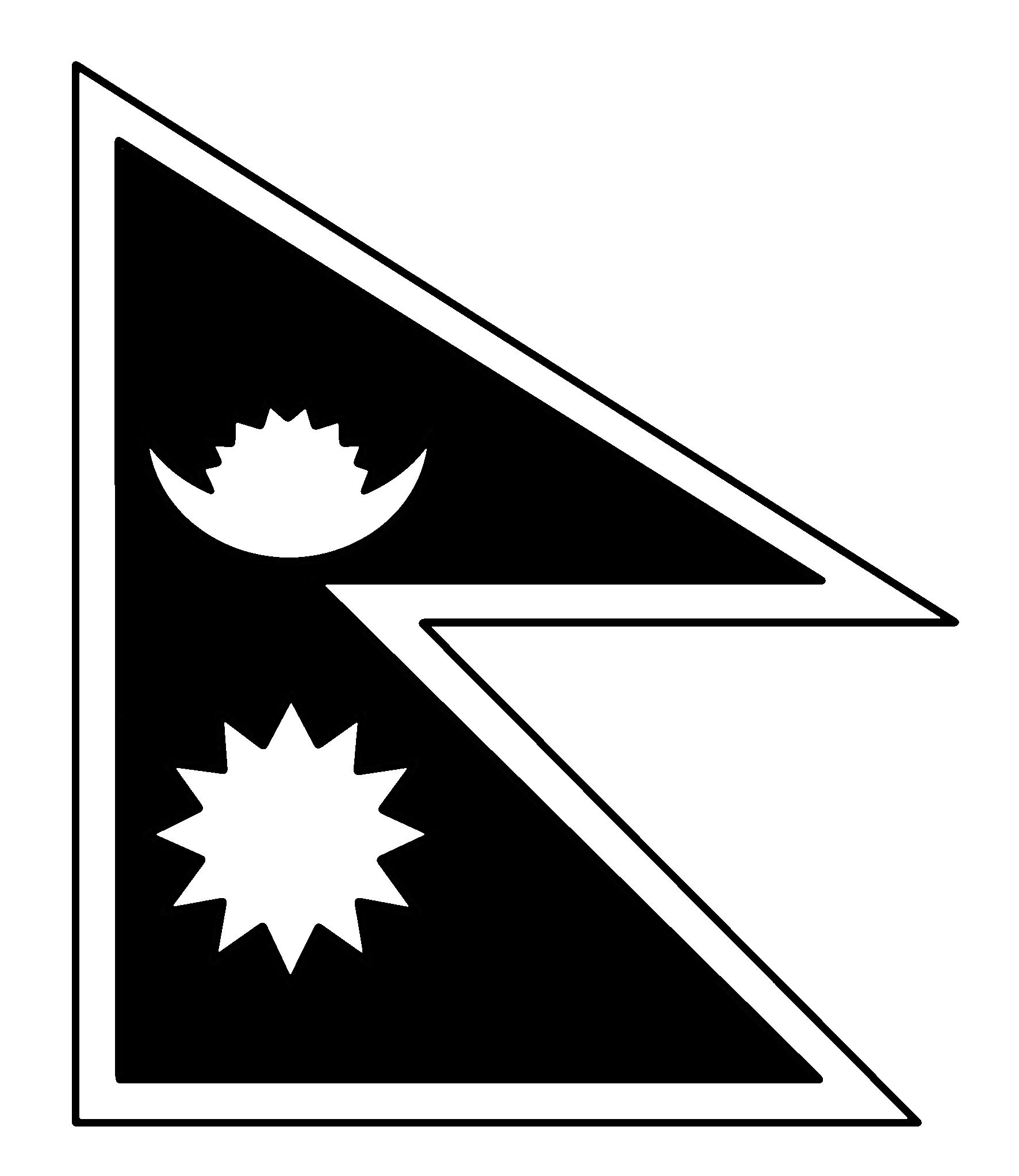 Black and white flag of Nepal