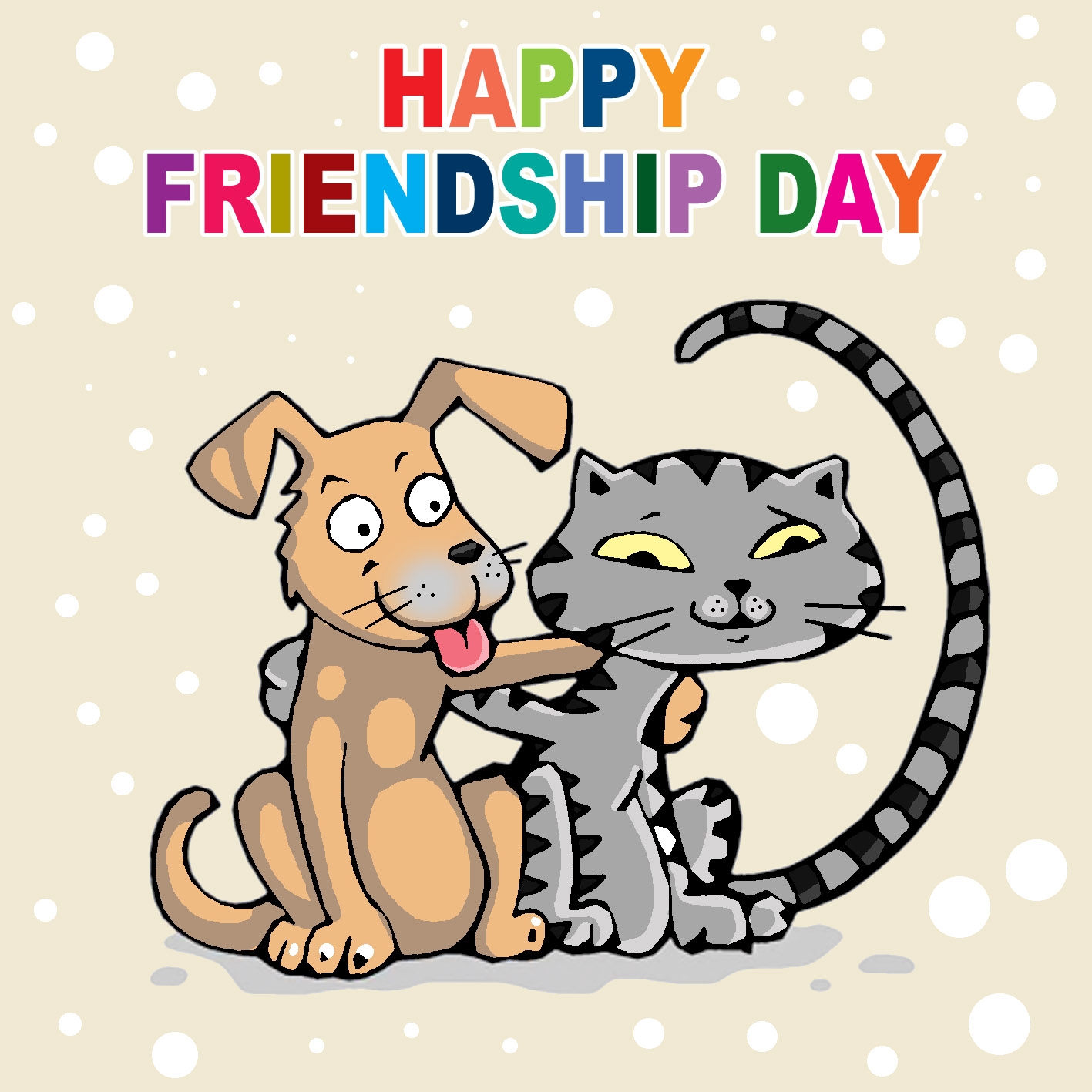 Happy friendship day greeting card