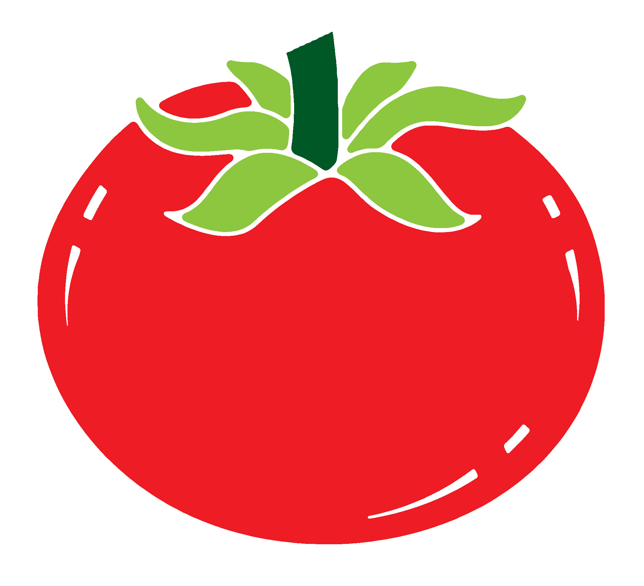 Tomato silhouette clipart drawing