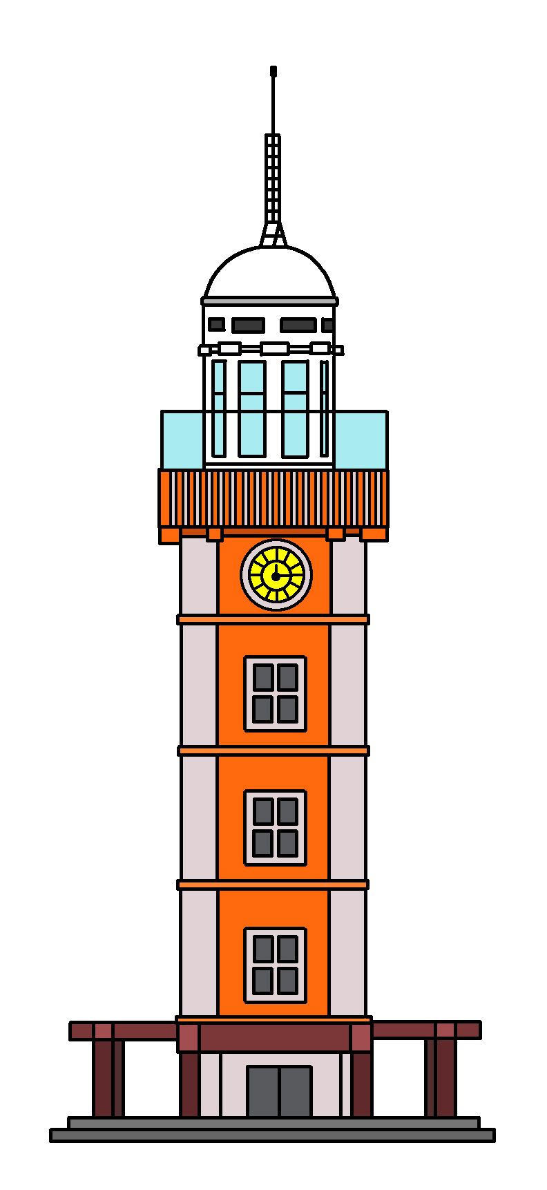 Dharan Ghanta Ghar. Dharan Clock Tower drawing clipart