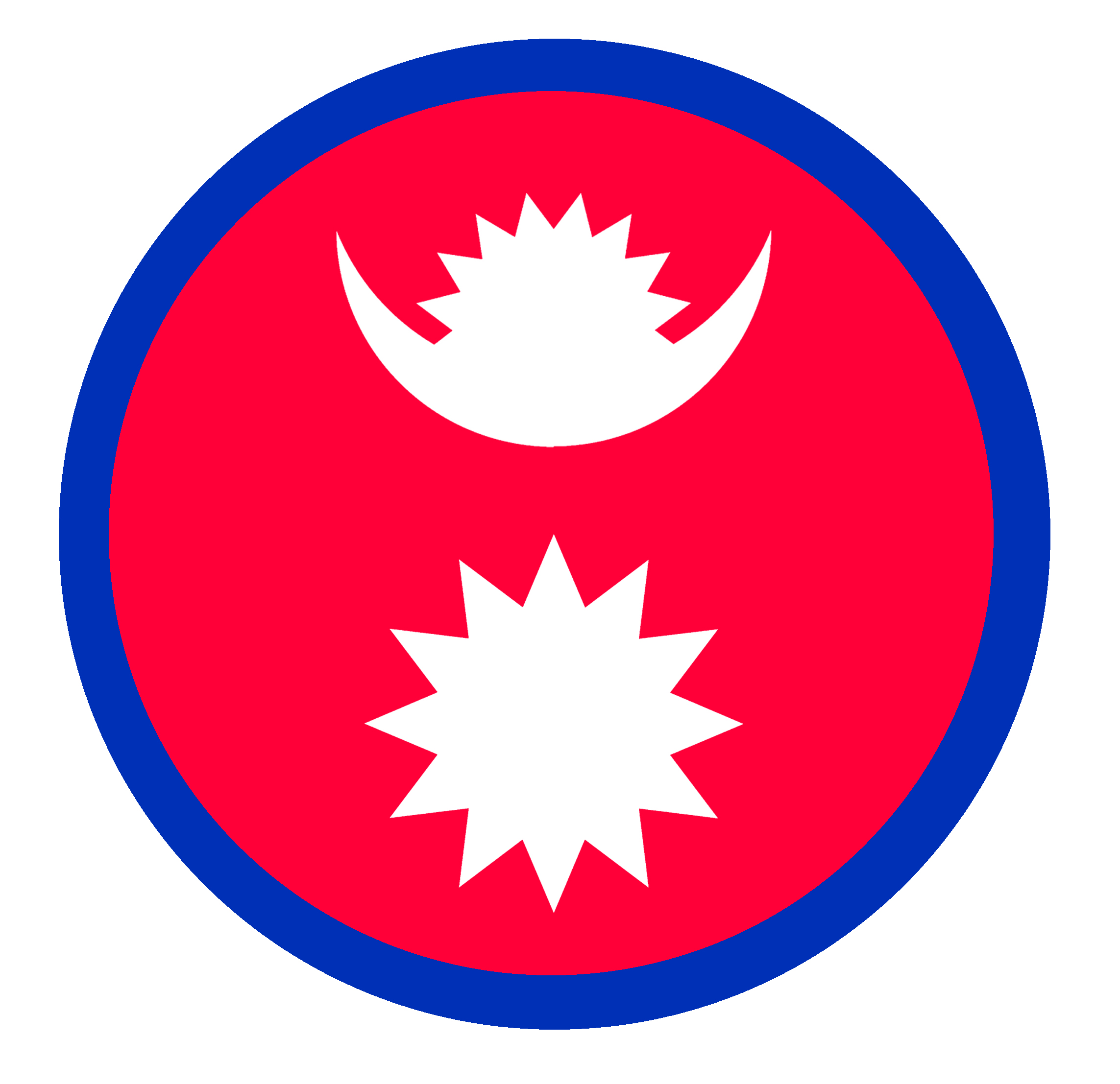 Flag of Nepal in circle clipart