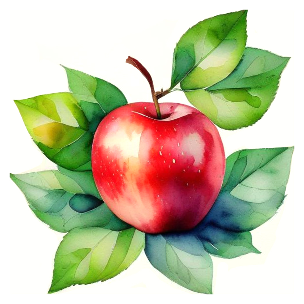 Jumla apple watercolor sketch drawing clipart