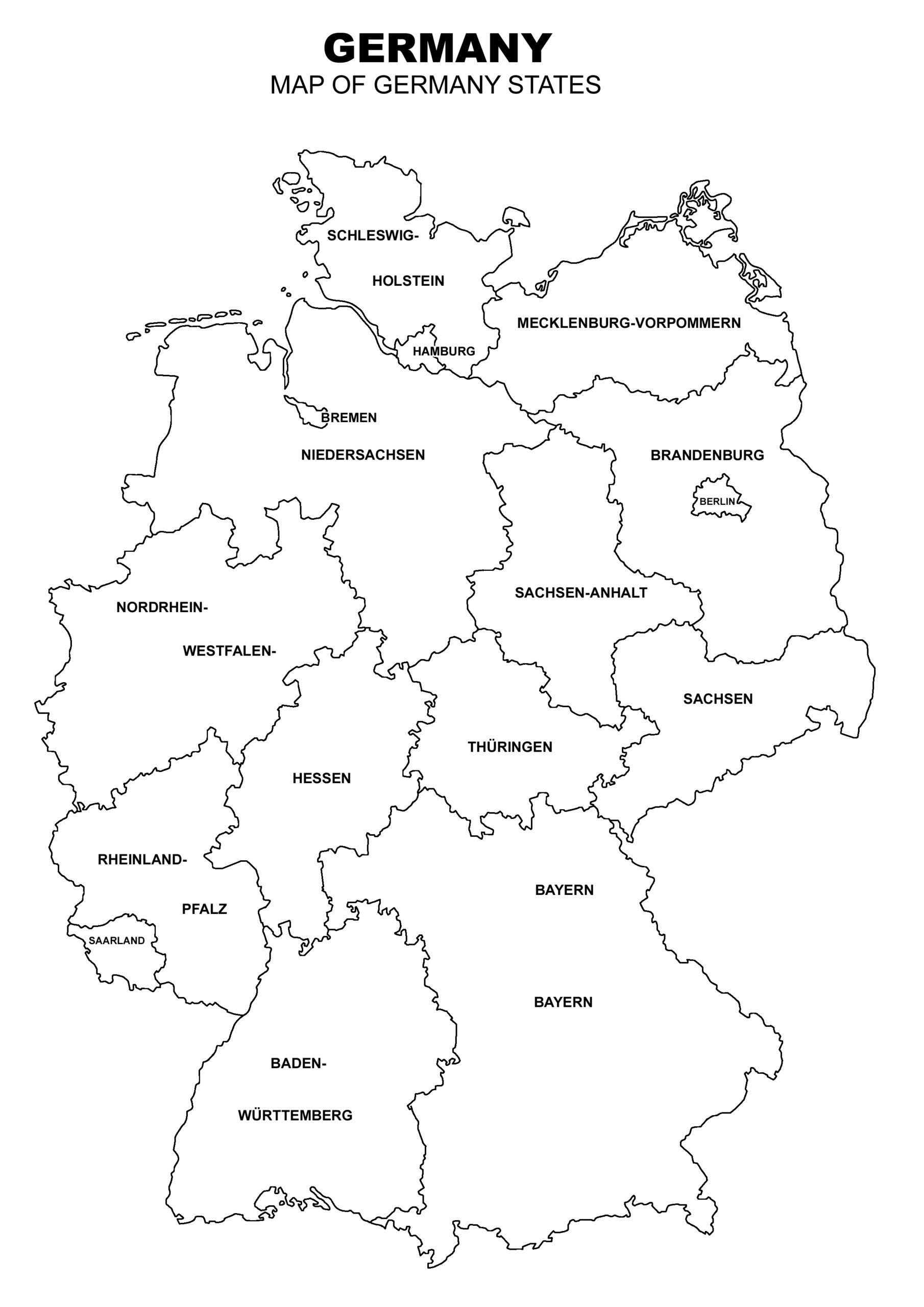 Map of Germany outline simple. map of Germany