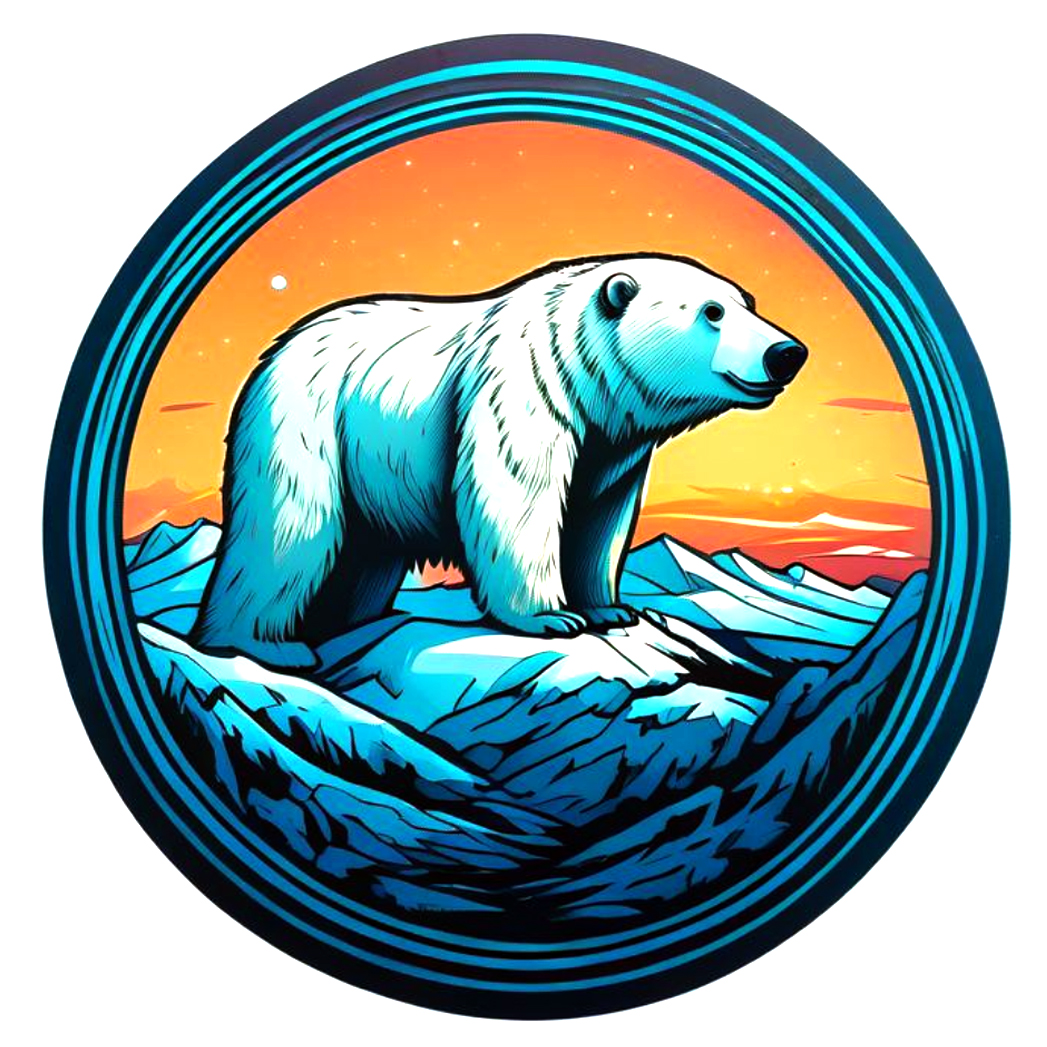 Polar bear clipart sticker